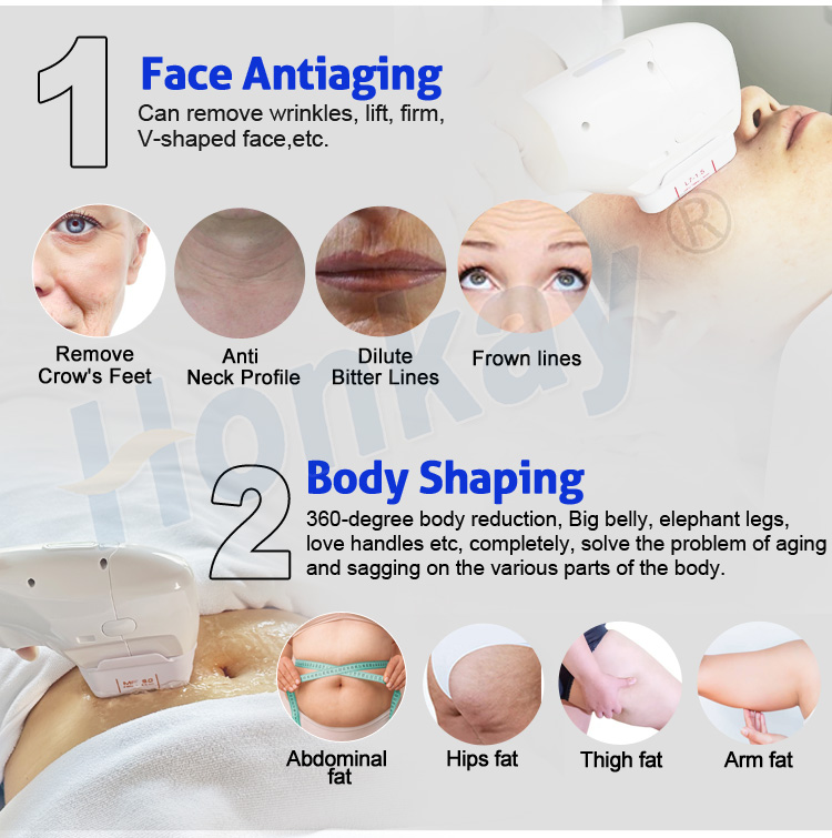 Face antiaging and body shaping applications of the 7D HIFU machine