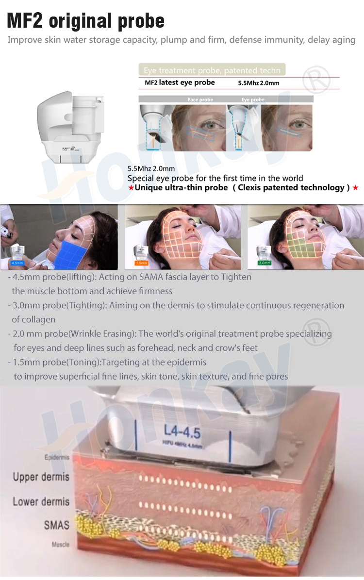 MF2 original probe 5.5MHz 2.0mm eye probe and the four working depths