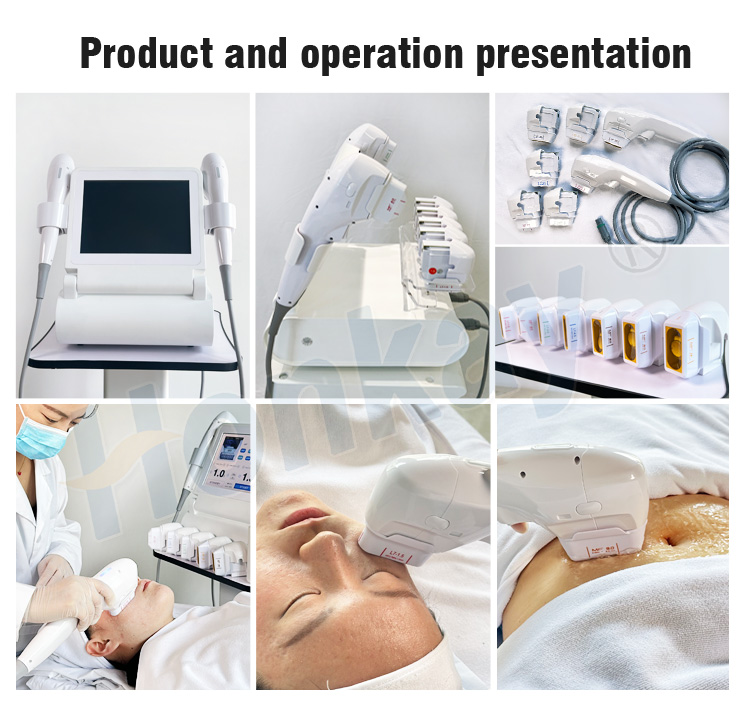 7D HIFU machine product and operation presentation - handpieces, cartridges and treatment