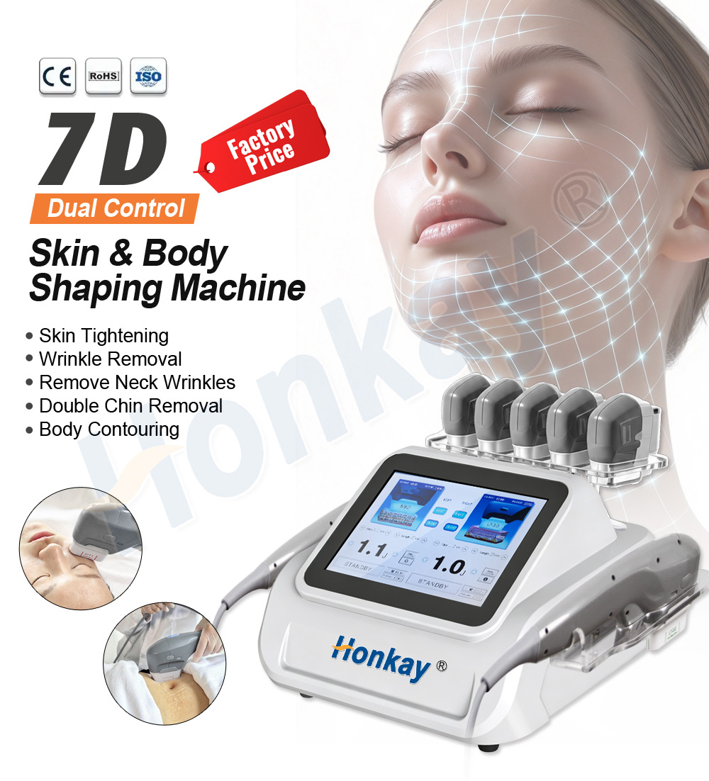 Dual control 7D HIFU beauty machine - skin and body shaping machine by Honkay