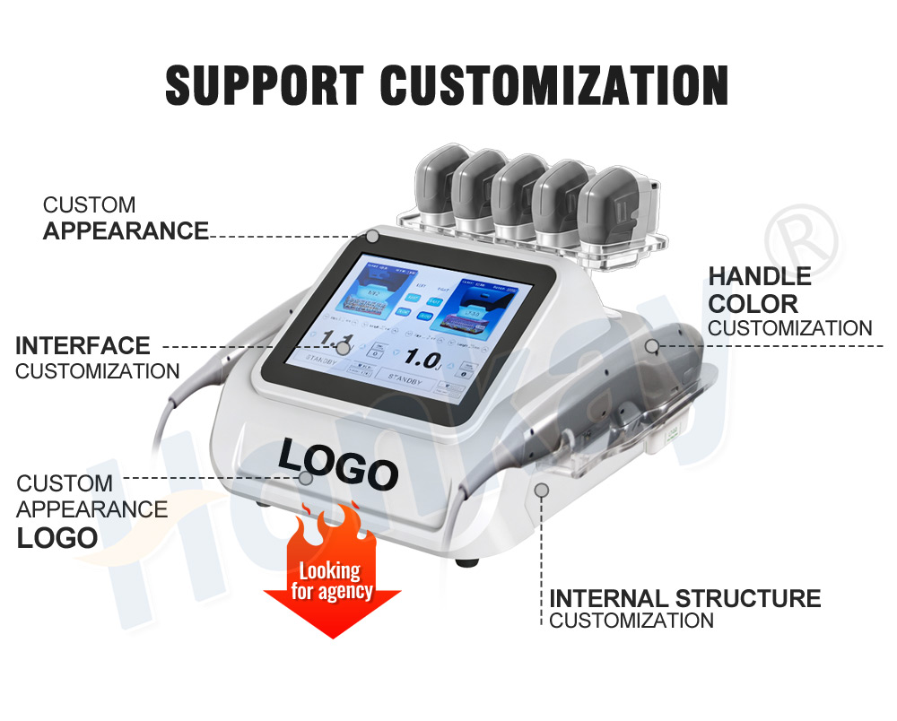 7D HIFU machine customisation - appearance, logo, interface and handle colour