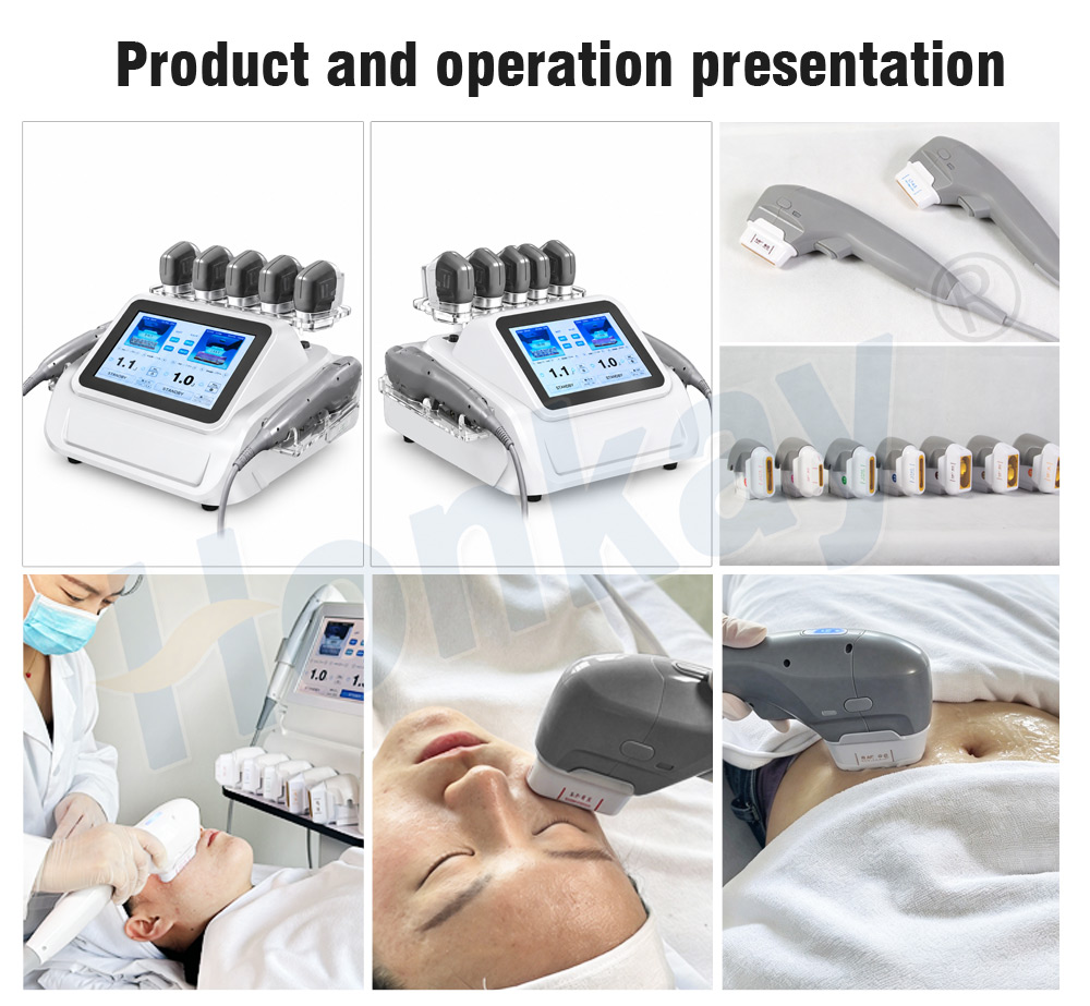 7D HIFU machine product and operation presentation - handpieces and cartridges