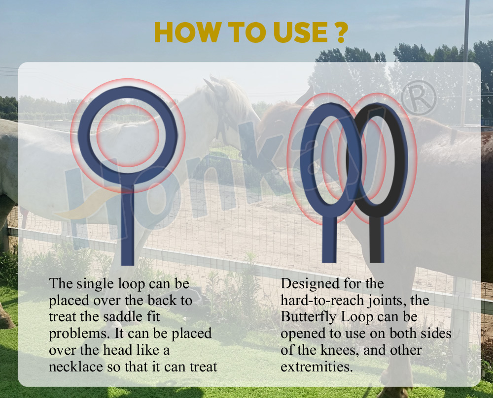 How to use the equine PEMF loops - over the back or worn like a necklace