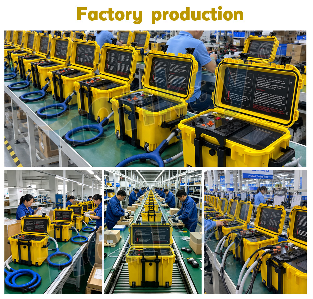 Factory production of the equine PEMF magneto therapy machine