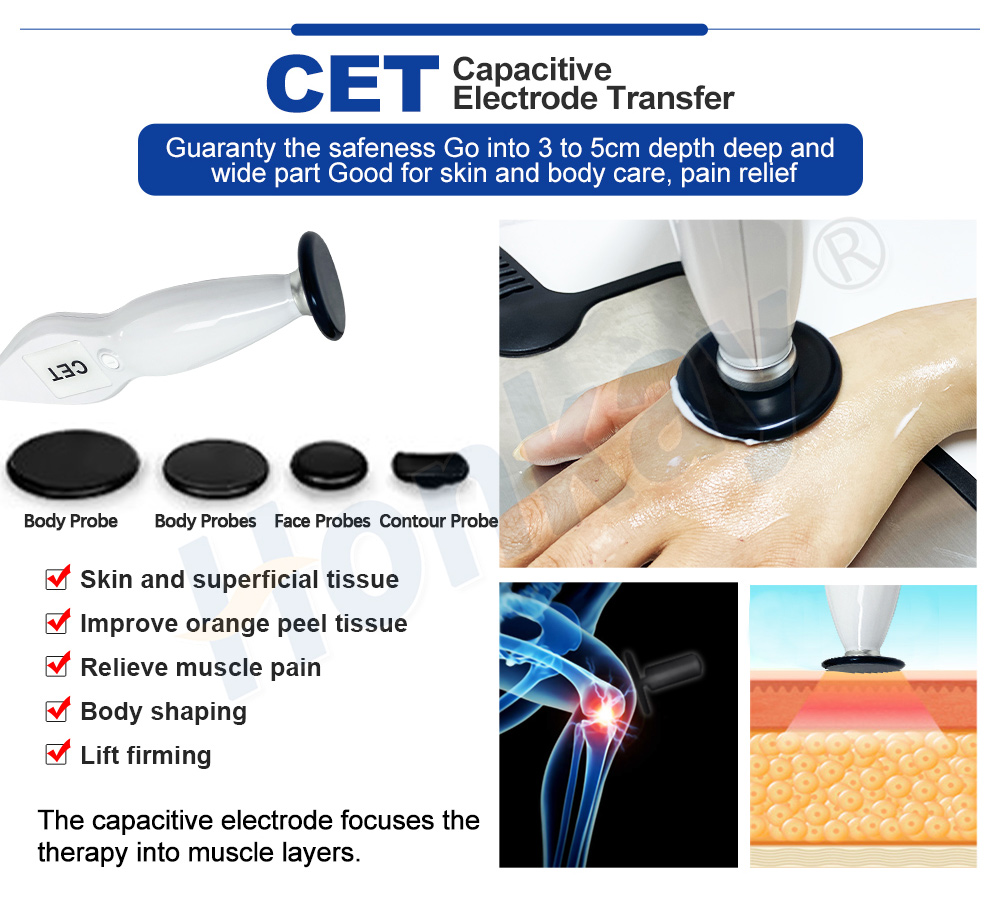 CET capacitive electrode transfer - electrode plate sizes and treatment areas