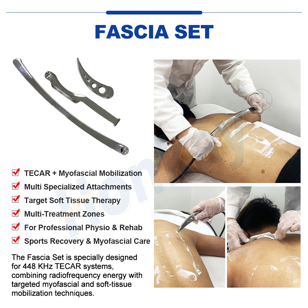 TECAR fascia set - three stainless tools for myofascial and soft tissue mobilisation