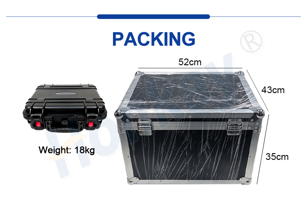 TECAR RF machine packing - flight case 52 x 43 x 35 cm, 18 kg