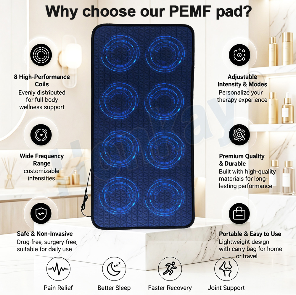 Why choose our PEMF pad - high performance coils and adjustable intensity