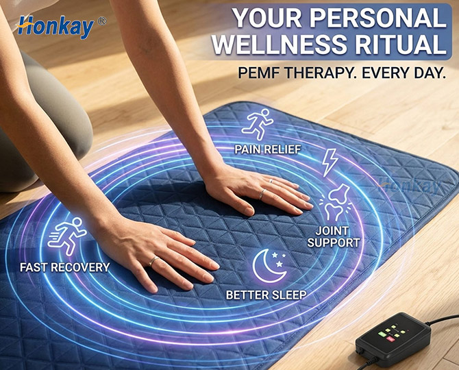 PEMF therapy mat with built-in magnetic coils