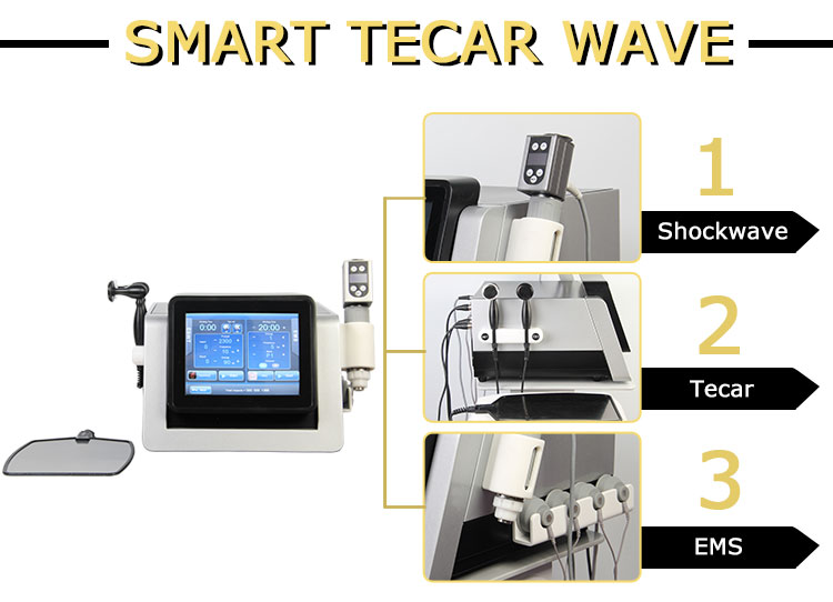 3 in 1 EMS Tecar Shockwave therapy machine for sale