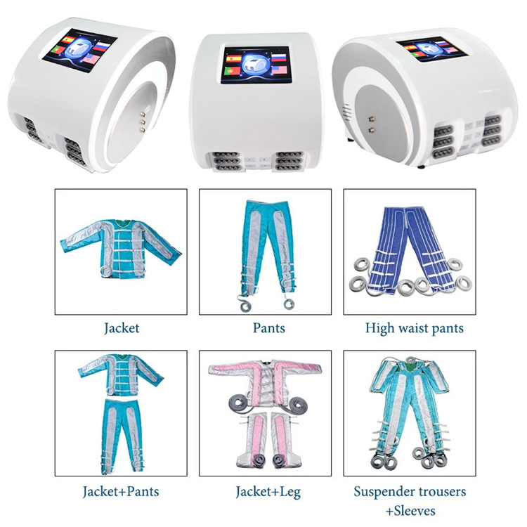 pressotherapy machine different clothes