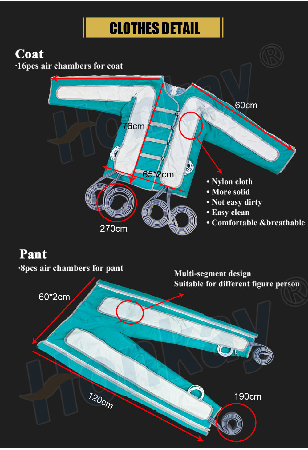 Dual control Vertical Pressotherapy Lymphatic Drainage Machine