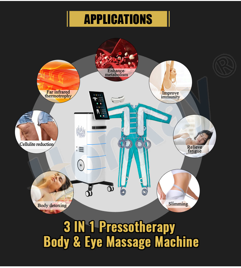 Dual control Vertical Pressotherapy Lymphatic Drainage Machine