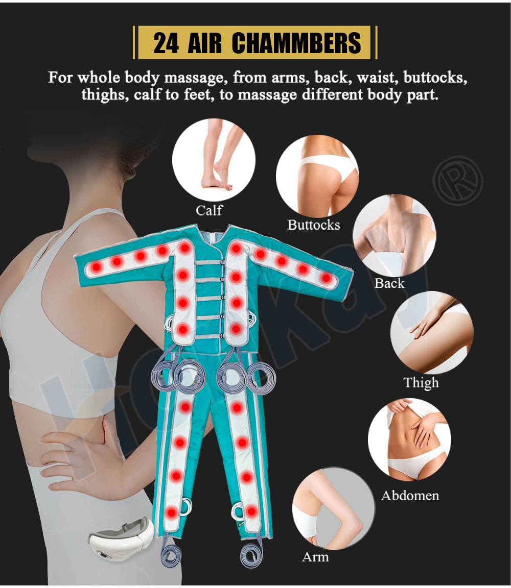 Dual control Vertical Pressotherapy Lymphatic Drainage Machine