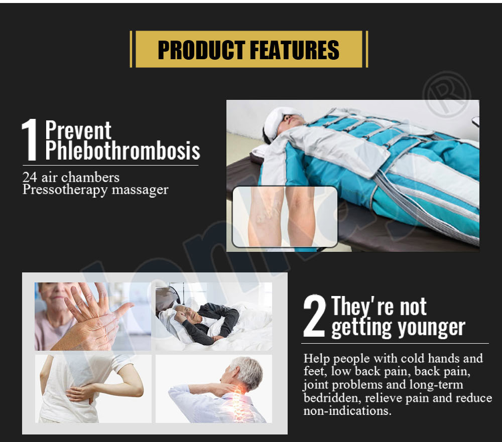 Dual control Vertical Pressotherapy Lymphatic Drainage Machine