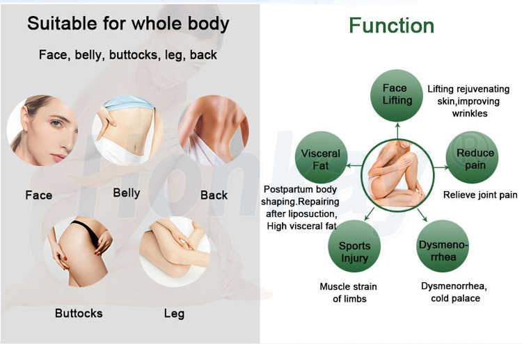 Multifunctional 7 In1 Tecar CET RET Physiotherapy Machine with BIO Brush Vacuum RF for Weight Lose Wrinkle Removal Pain Relief