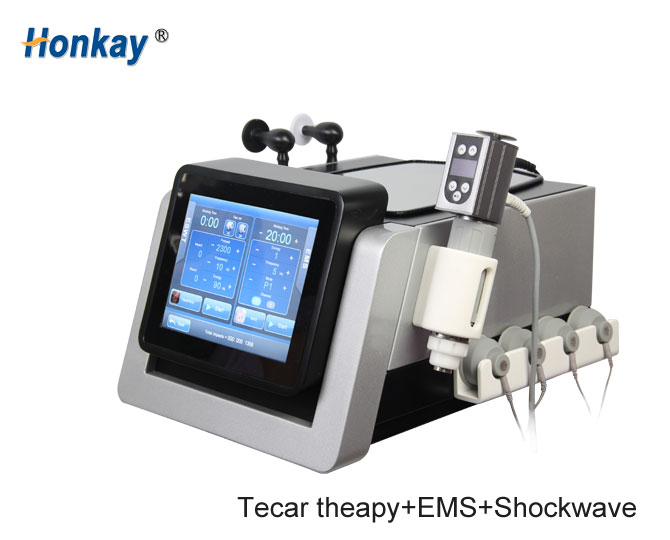 3 in 1 shockwave therapy ems tecar therapy machine