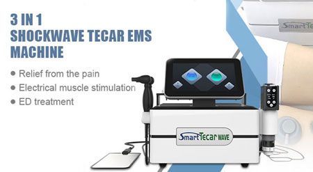3 in 1 tecar ems shock wave therapy machine for sale