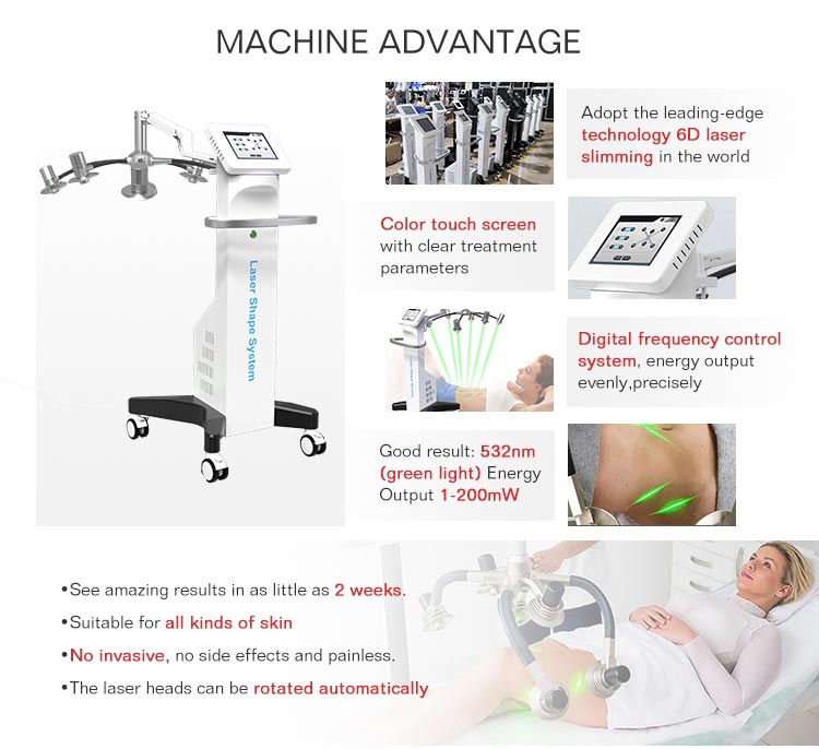 6D laser lipo slimming machine