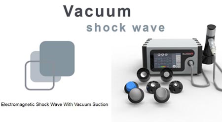Vacuum shockwave therapy machine