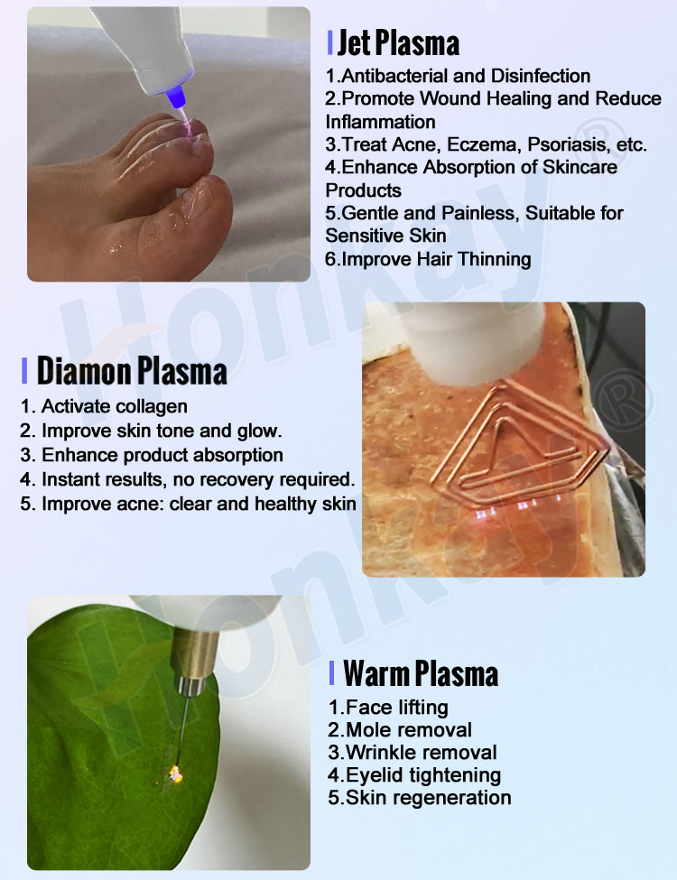 Professional hot and cold plasma machine for salons