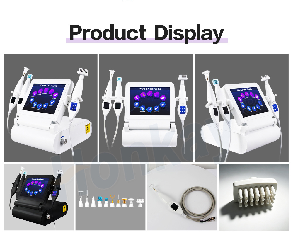 White and black housings of the 10 in 1 cold and warm plasma machine